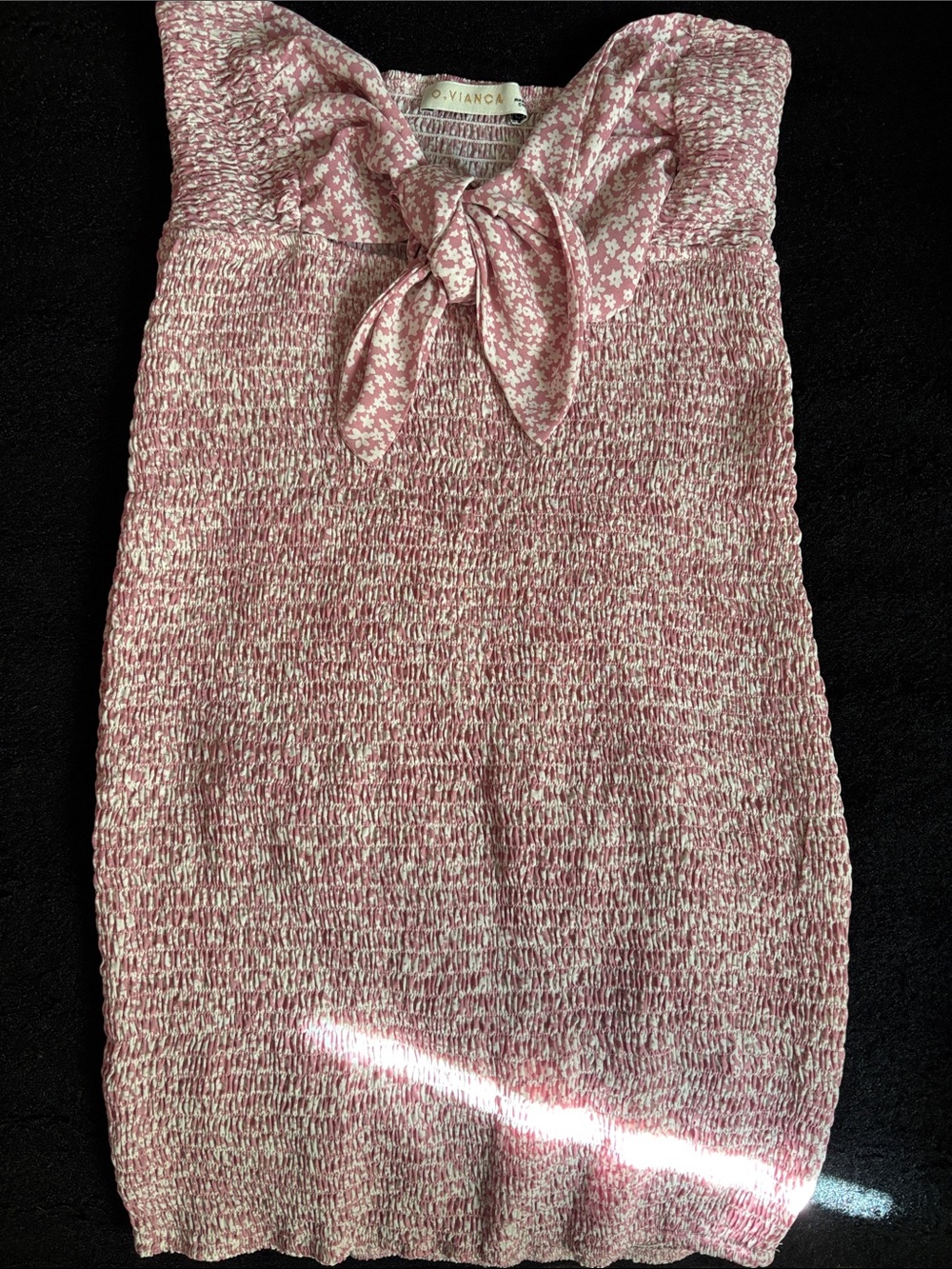 Pink Smocked Mini Dress